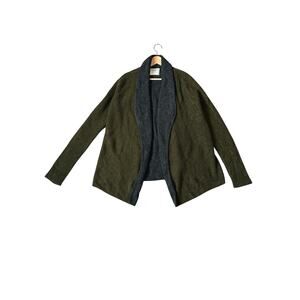 Abercrombie & Fitch Shawl Collar Cardigan Sweater Olive Green Size Medium